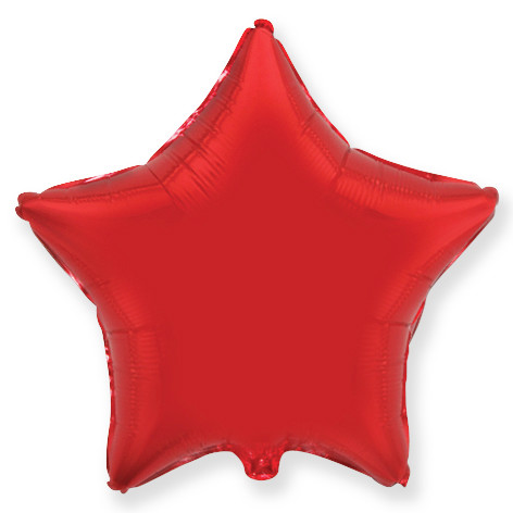 Фольгированная Звезда, Красный (81 см)